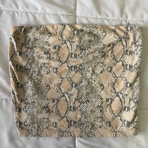 SNAKESKIN TUBE TOP
